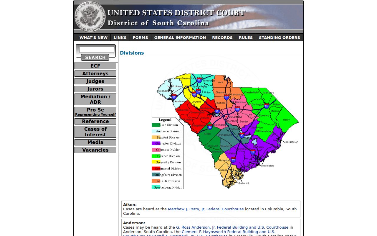 Orangeburg County arrest warrant reference to the federal division